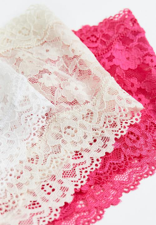 H&M - 3-Pack lace hipster briefs - multi