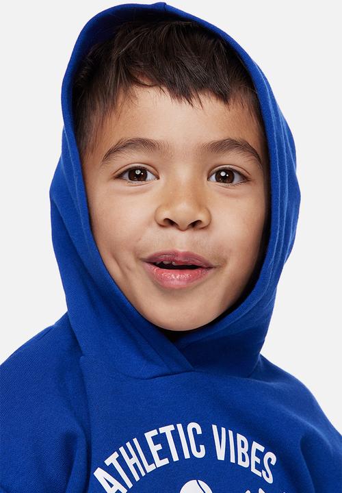 H&M - Printed hoodie - bright blue / athletic vibes 
