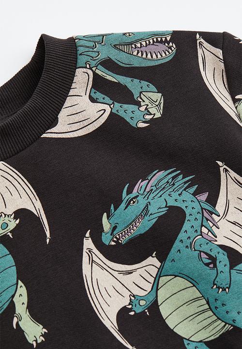 H&M - Sweatshirt - black / dragons 
