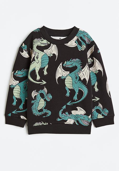 H&M - Sweatshirt - black / dragons 