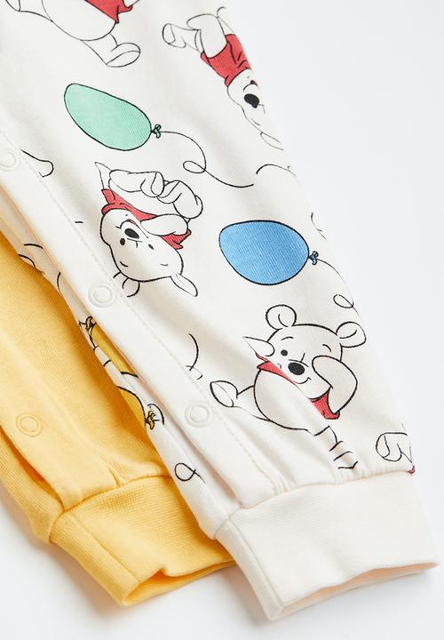 H&M - 2-pack printed pyjamas - yellow / winnie the pooh 
