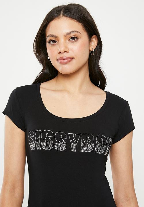 SISSY BOY - Regular fit top - black
