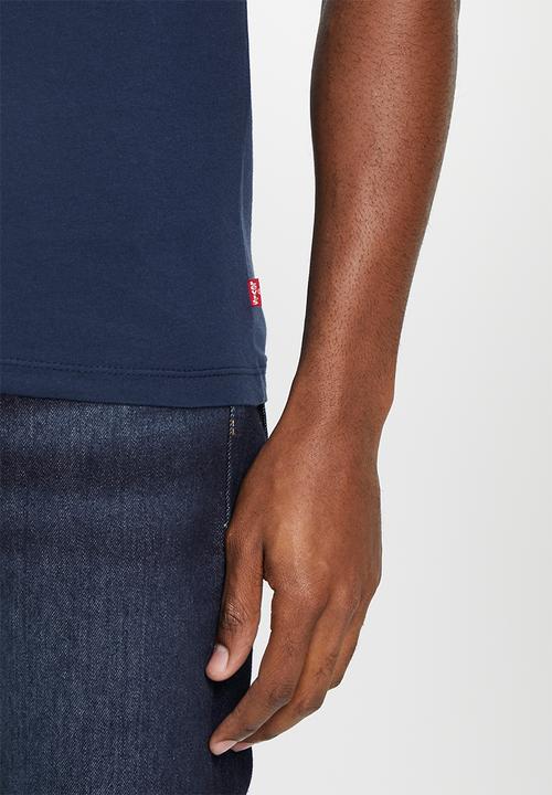 Levi’s® - Slim 2 pack crew neck - dress blues & white 