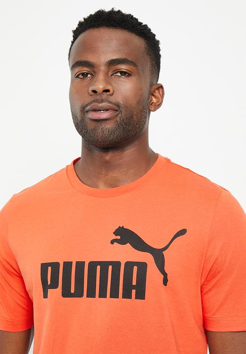 PUMA - Ess logo tee  - chili powder
