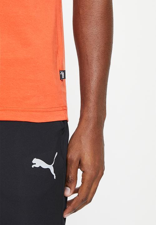 PUMA - Ess logo tee  - chili powder