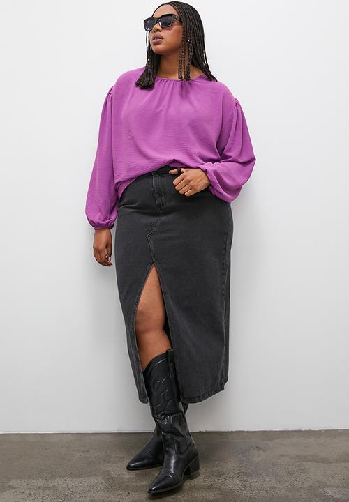 Superbalist - Easy balloon sleeve crew shell - dhalia