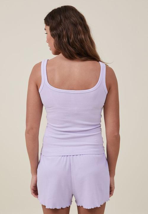 Cotton On - Henley sleep tank - lavender cream