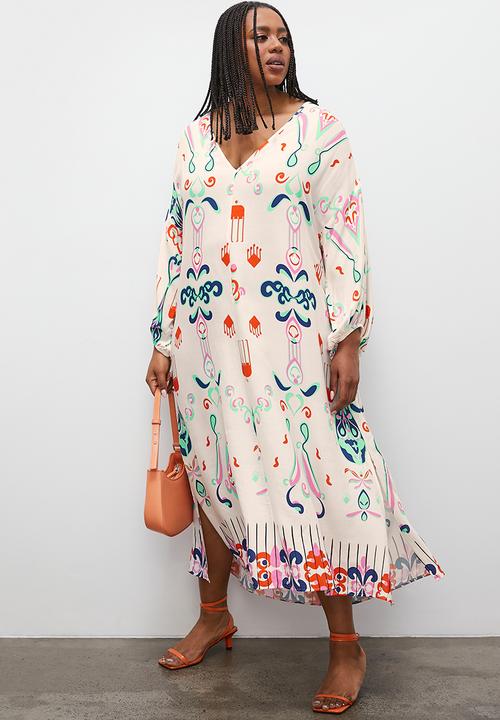 Superbalist - Kaftan dress with volume sleeve - multi