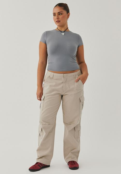 Supré  - Shay short sleeve top - moonlight grey