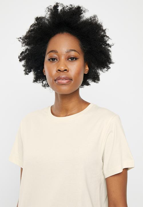 The North Face - W blown up logo short sleeve tee - gardenia white/dusty periwinkle