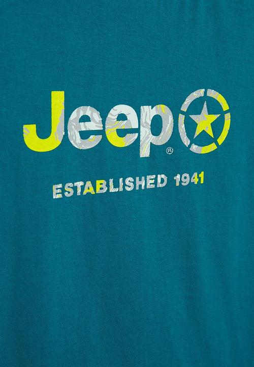 JEEP - Basic print graphic tee - blue