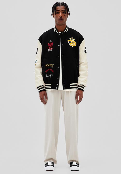 H&M - Regular fit baseball jacket - black/disney100