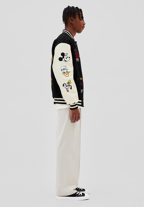 H&M - Regular fit baseball jacket - black/disney100