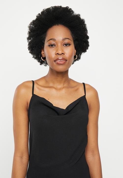 ONLY - Mai waterfall maxi dress wvn - black