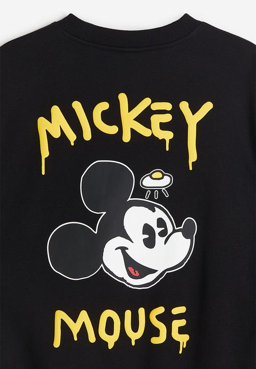 H&M - Loose fit sweatshirt - black/disney100