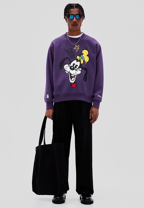 H&M - Loose fit sweatshirt - dark purple/disney100
