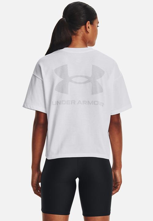 Under Armour - Ua logo lc oversized hw short sleeve - white/black