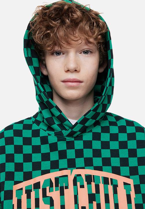 H&M - Oversized printed hoodie - green