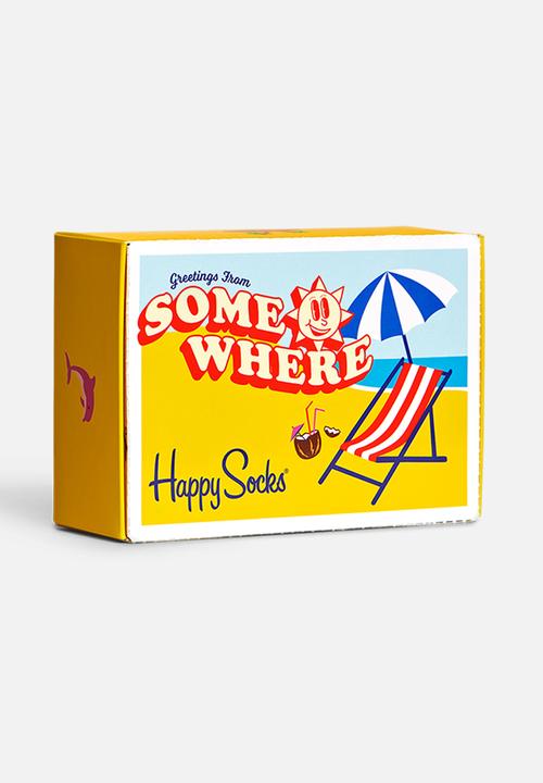 Happy Socks - 2-Pack wish you were here socks gift set - multi