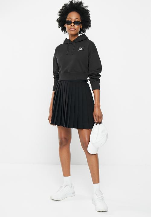 PUMA - Classics cropped hoodie tr - puma black