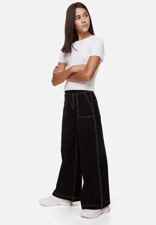 H&M - Wide trousers - black