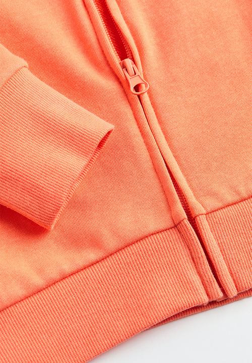 H&M - Oversized zip-through hoodie - orange