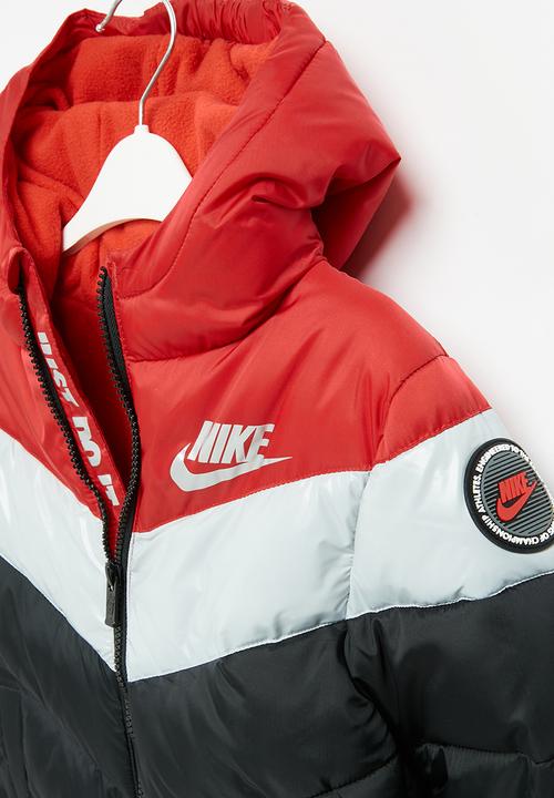 Nike - Nkn color block heavy puffer - university red