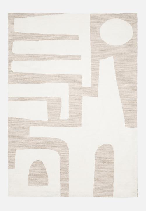 Sixth Floor - Danna polyester knitted rug - natural & white