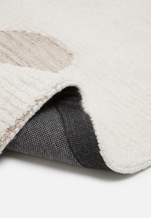 Sixth Floor - Danna polyester knitted rug - natural & white