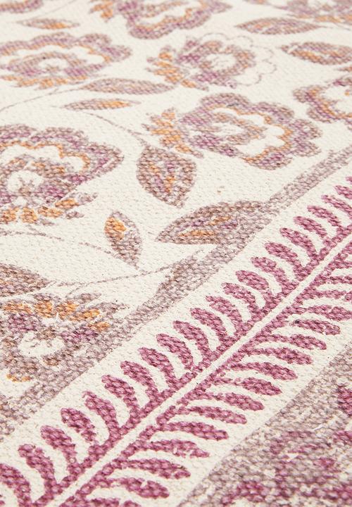 Sixth Floor - Block printed rug - purple