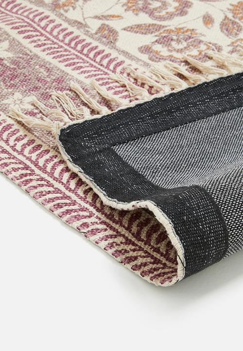 Sixth Floor - Block printed rug - purple