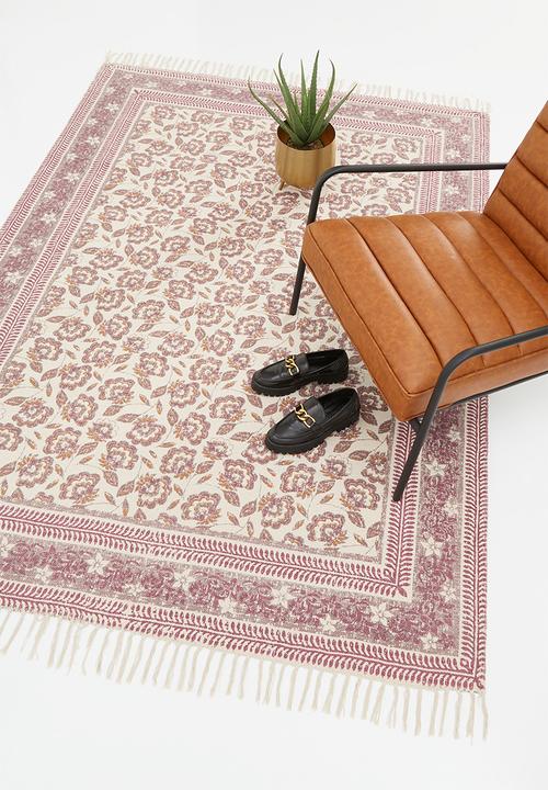 Sixth Floor - Block printed rug - purple