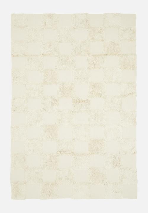 Sixth Floor - Check tufted rug - cream