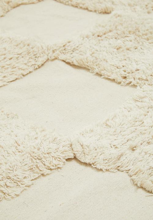 Sixth Floor - Check tufted rug - cream