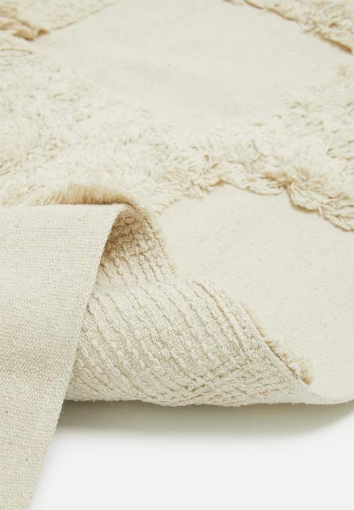 Sixth Floor - Check tufted rug - cream
