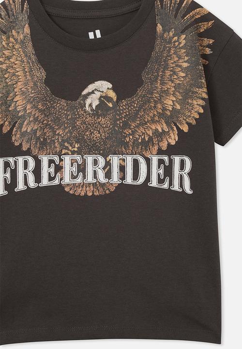 Cotton On - Poppy short sleeve print tee - phantom/freerider