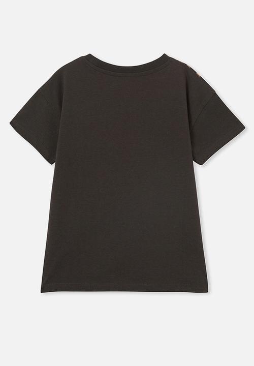 Cotton On - Poppy short sleeve print tee - phantom/freerider