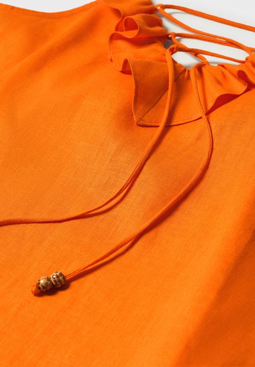 MANGO - Top simo - orange