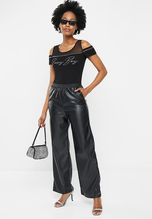 SISSY BOY - Cold shoulder fashion top - black