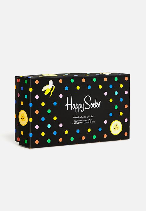 Happy Socks - 3-Pack classic socks gift set adult size - multi
