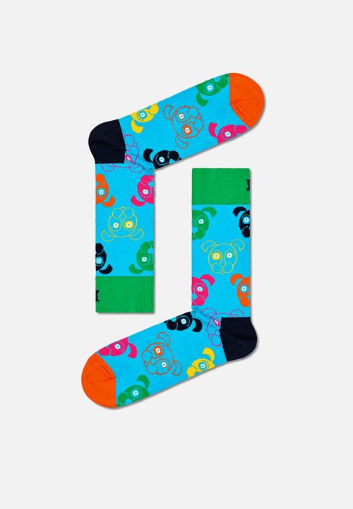 Happy Socks - 3-Pack mixed dog socks gift set adult size - multi