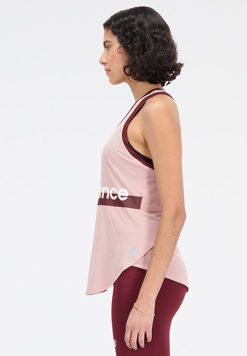 New Balance  - Accelerate tank print - pink moon