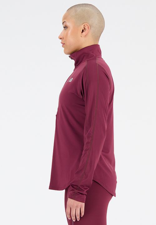 New Balance  - Accelerate qtr zip - nb burgundy