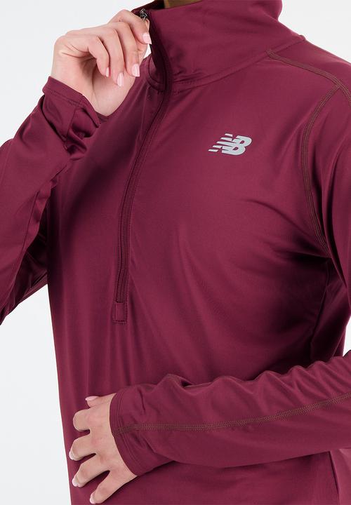 New Balance  - Accelerate qtr zip - nb burgundy