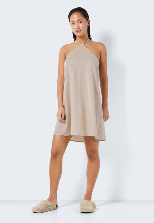 Noisy May - Moya s/l short strap dress - peyote
