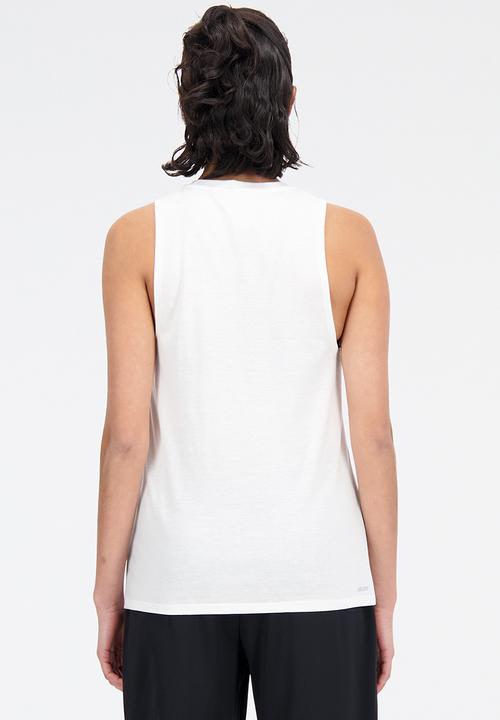 New Balance  - Relentless heathertech tank - white