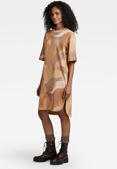 G-STAR - Boxy u tee ao dress short sleeve - amphora watercolor camo