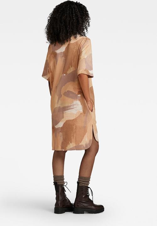 G-STAR - Boxy u tee ao dress short sleeve - amphora watercolor camo