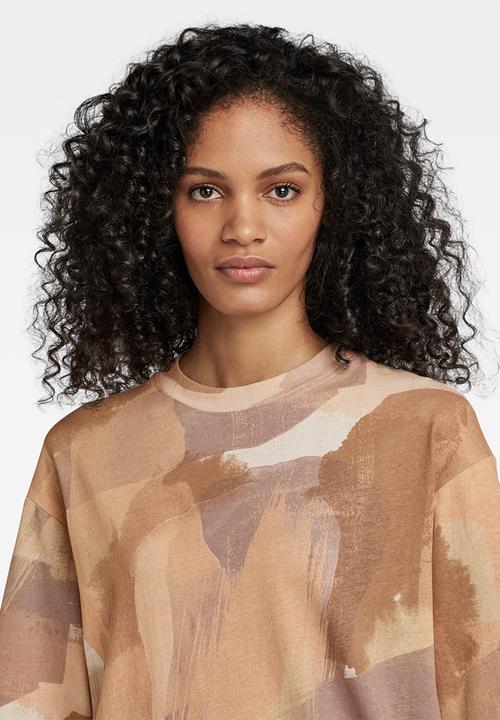 G-STAR - Boxy u tee ao dress short sleeve - amphora watercolor camo