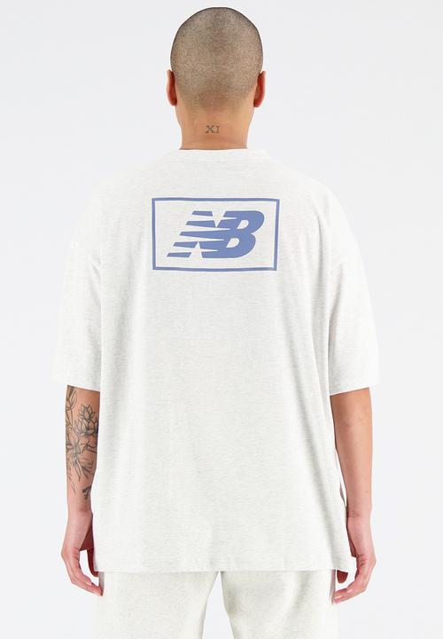 New Balance  - Nb essentials oversized tee - sea salt heather